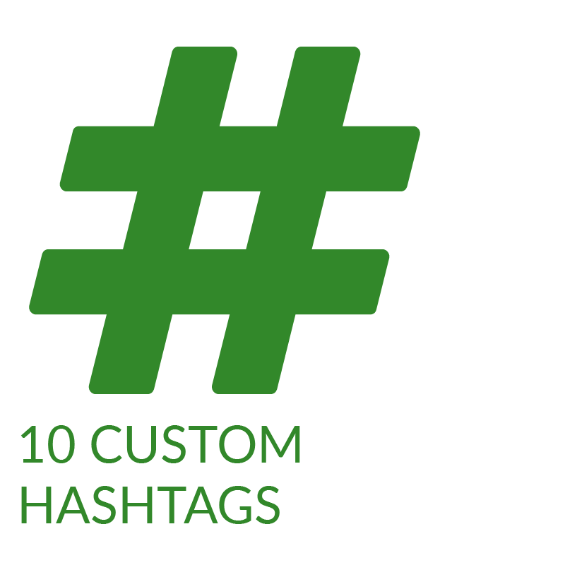 10 Custom Hashtag